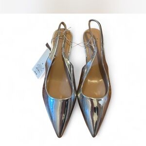 NWT A New Day Silver Slingback Pointed Toe Heels